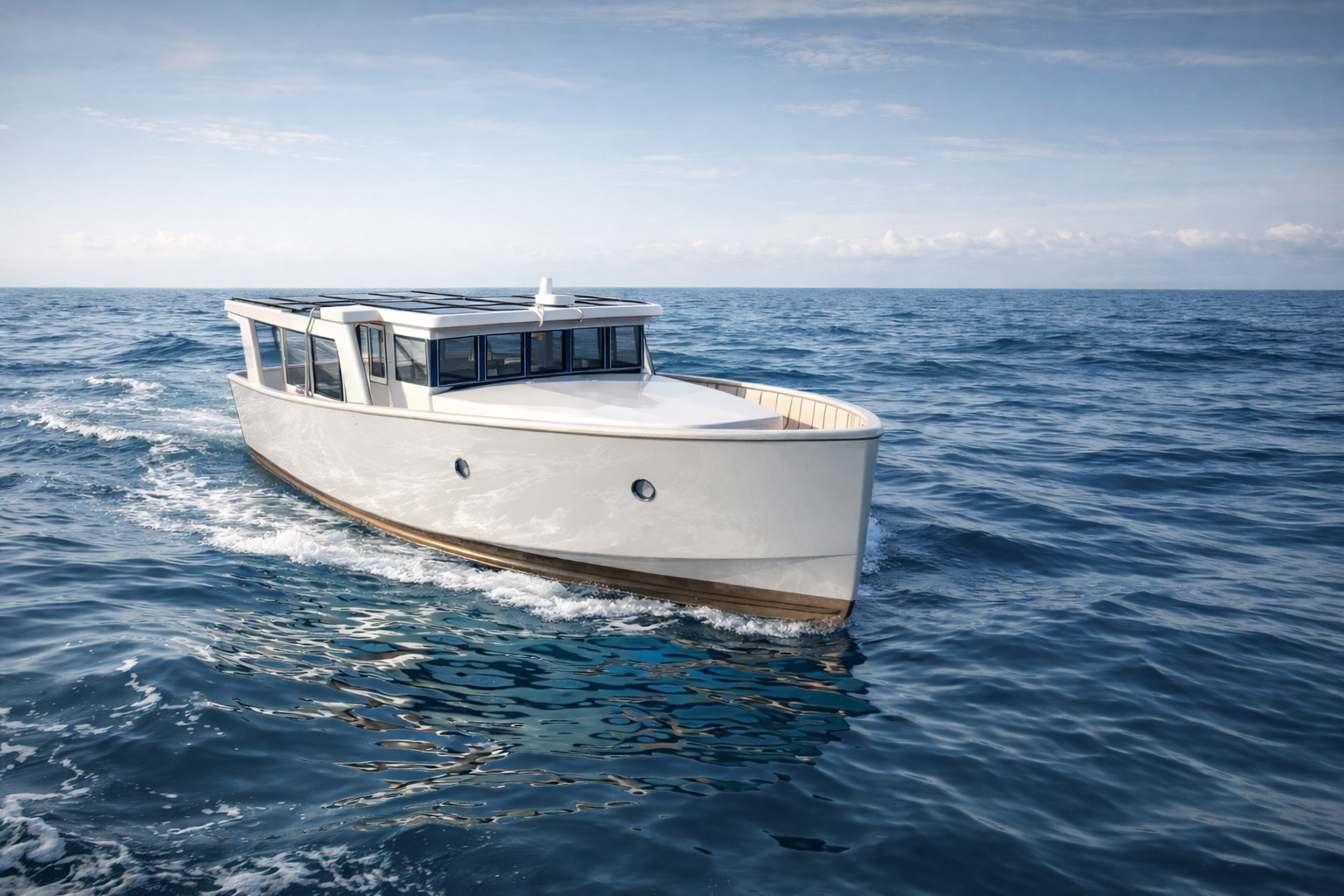 Nine Knots Marine 9K42 — Autonomous long-range electric yacht at sea
